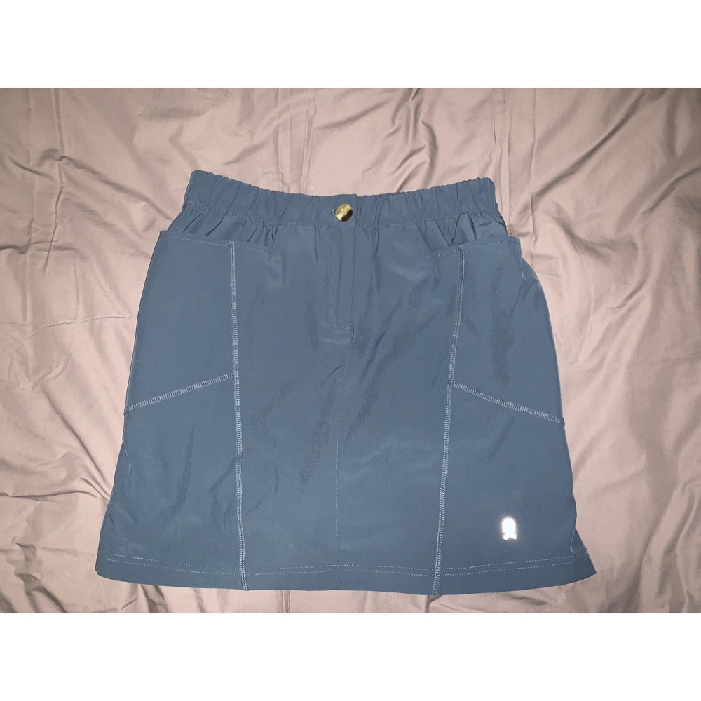 Little Donkey Andy Womens Hiking Skort Blue Grey Athletic Skirt Large Activewear